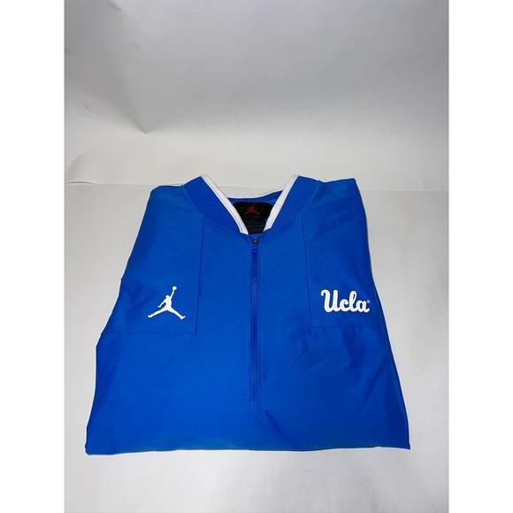 UCLA Bruins Jordan Brand Coach Half-Zip Jacket - Blue SMALL - Picture 2 of 7